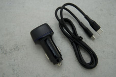Прикурювач BOROFONE BZ14A Mercury (PD20W+QC3.0 2USB / 3A+ кабель Type-C to Type-C) чорний
