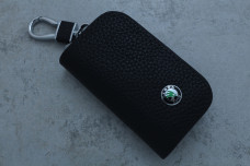 Ключниця-чохол Skoda шкіра чорний