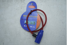Замок велосипедний Security Lock, 2 ключа, 61см червоний з синім замком