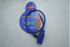 Замок велосипедний Security Lock, 2 ключа, 61см синій з синім замком