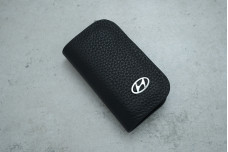 Автоключниця чохол Hyundai шкіра чорна