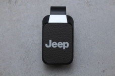 Тримач для окулярів Jeep шкіра текстура сірий
