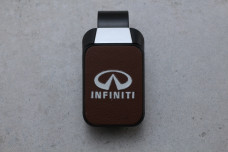 Тримач для окулярів Infiniti шкіра текстура коричневий