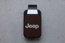 Тримач для окулярів Jeep шкіра текстура коричневий