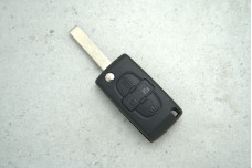 Корпус пульта Peugeot HU83 4 кнопки (CE0523, батарея на платі) 