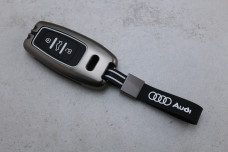 Чохол Audi графіт метал + силікон чорний