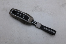 Чохол Porsche графіт метал + силікон чорний