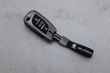 Чохол Peugeot графіт метал + силікон чорний