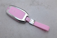 Чохол Toyota графіт метал + силікон рожевий