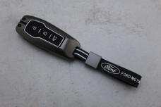 Чохол Ford графіт метал + силікон чорний