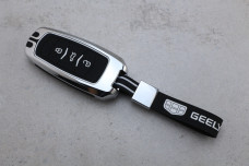 Чохол Geely метал + силікон чорний