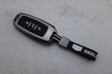 Чохол Geely графіт метал + силікон чорний