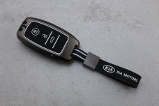 Чохол KIA графіт метал + силікон чорний