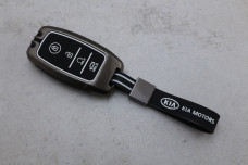 Чохол KIA графіт метал + силікон чорний