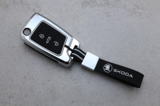 Чохол Skoda метал + силікон чорний