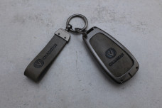 Чохол Changan графіт метал + шкіра сірий, універсальний