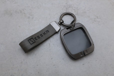 Чохол Zeekr графіт метал + шкіра сіра, універсальний
