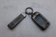 Чохол MG графіт метал + шкіра сіра, універсальний