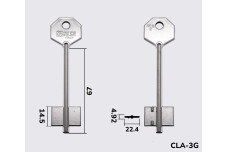 Заготовка ключа КЛАС №1 / CLA3G(J)