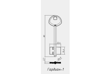 Заготовка ключа ГАРДІАН  / GARD2G(J) / 5GUN1(S)