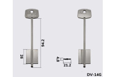 Заготовка ключа Ельп 4 / Elp 4 /  DV14G /  5DVN27 (S)