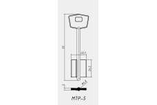 Заготовка ключа Mottura MTR11D МТР-5 (Конаково) 