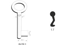 Заготовка ключа ELTO-ZNAL 7 17