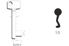 Заготовка ключа ELTO-ZNAL 7 18