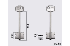 Заготовка ключа ЦЕРБЕР 3 5DVN12 (S) /  DV9G(J)