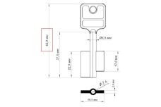 Заготовка ключа MAUER MAE13D 65MM. ORIGINAL СЕЙФ