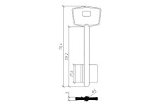 Заготовка ключа MOTTURA MTR5G