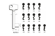 Заготовка ключа ELTO-ZNAL-2 7 24