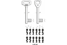 Заготовка ключа ЛОБ Ø7-40 (LOB-GEGE)