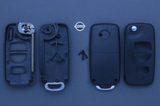 Корпус ключа Nissan SN14 3 кнопки