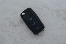 Корпус ключа VW / Skoda / Seat HU66P 3 кнопки + паніка