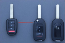 Корпус пульта Honda 3 кнопки + паніка HON66