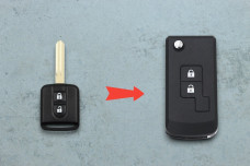 Корпус пульта Nissan SN14 2 кнопки (овал, переробка)