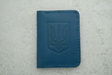 Обкладинка ID синя шкіра
