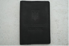 Обкладинка Військовий квиток чорний шкіра