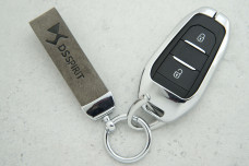 Чохол Citroen сірий шкіра + метал, універсальний