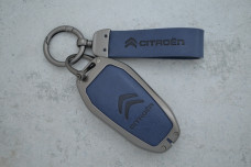 Чохол Citroen сірий синій метал шкіра універсальний