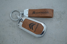 Чохол Citroen коричневий метал шкіра