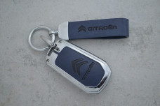 Чохол Citroen синій метал шкіра універсальний