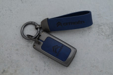Чохол Citroen сірий синій метал шкіра універсальний