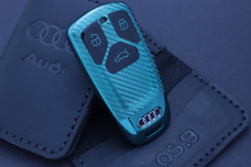 Чохол Audi carbon зелений