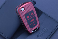Чохол Chevrolet carbon червоний