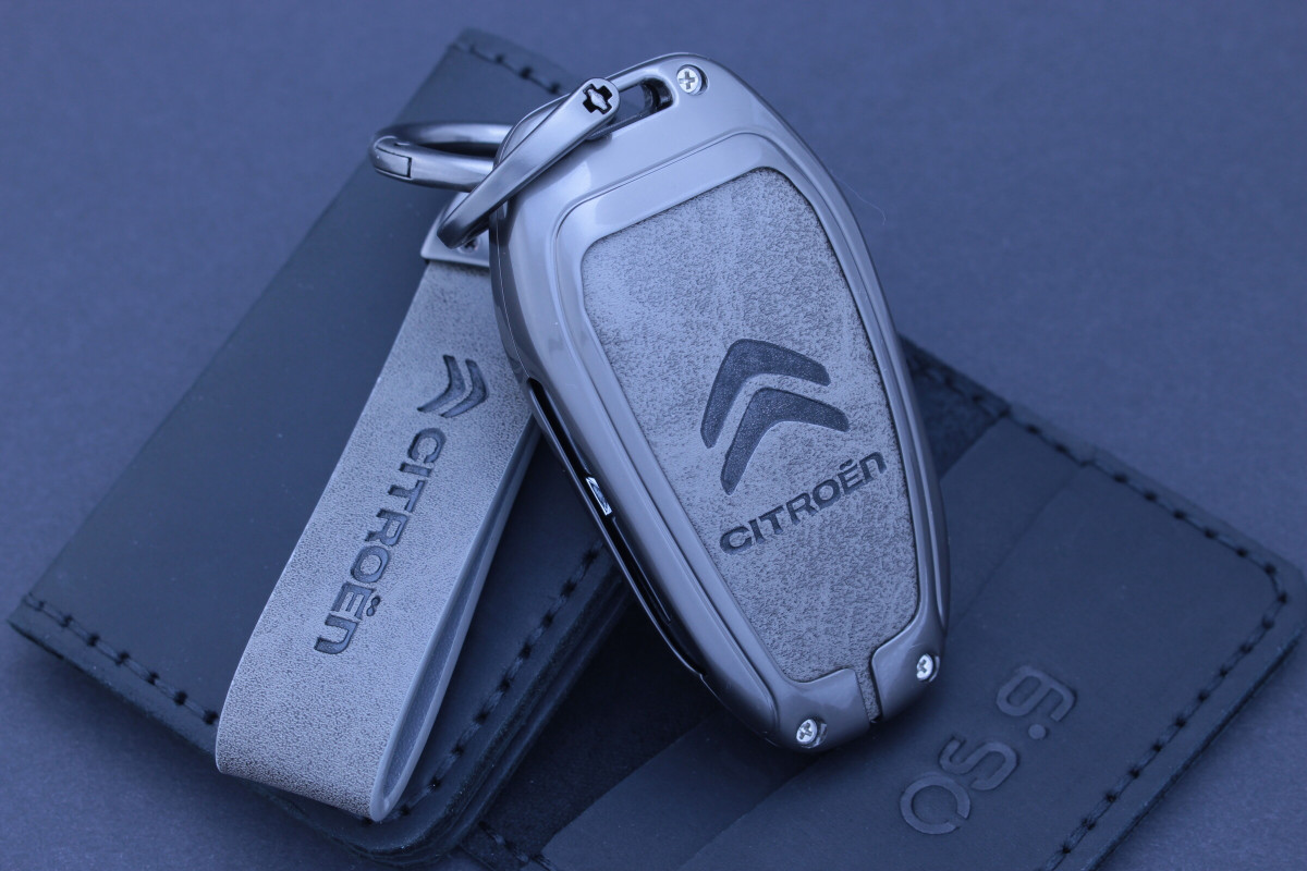 Чохол Citroen gray метал + шкіра