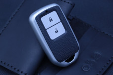 Чохол Honda срібло фактура шкіри