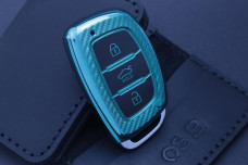 Чохол Hyundai carbon зелений