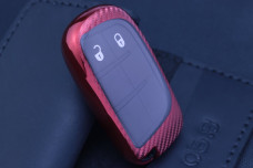 Чохол Chrysler / Dodge / Fiat / Jeep carbon червоний універсальний